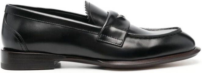 Alexander McQueen coin-embellished penny loafers Black