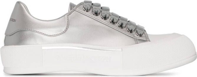 Alexander McQueen Deck Plimsoll low-top sneakers Silver