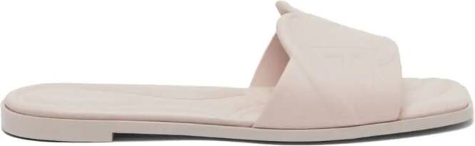 Alexander McQueen embossed-logo leather sandals Pink