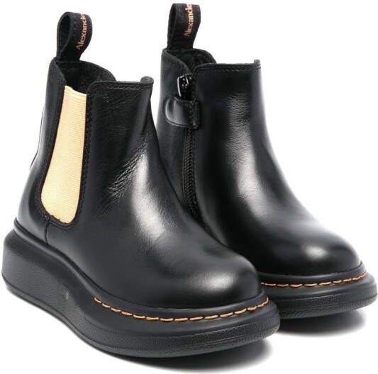 Alexander McQueen Kids slip-on ankle boots Black