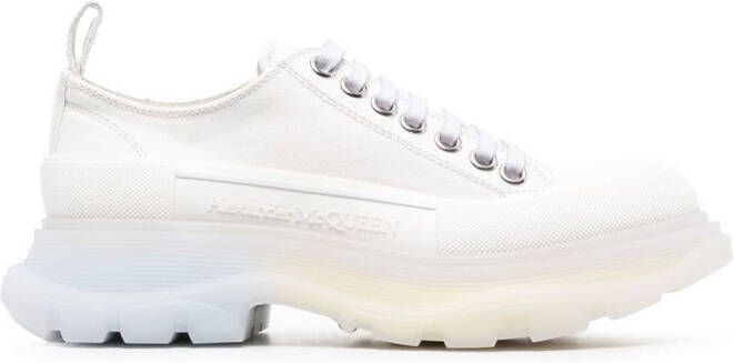 Alexander McQueen lace-up canvas shoes White