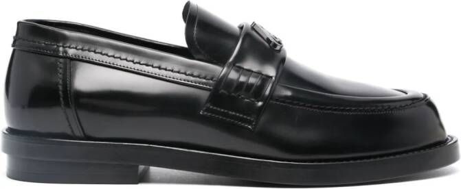 Alexander McQueen logo-plaque leather loafers Black