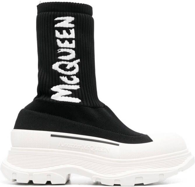 Alexander McQueen Tread sock boots Black