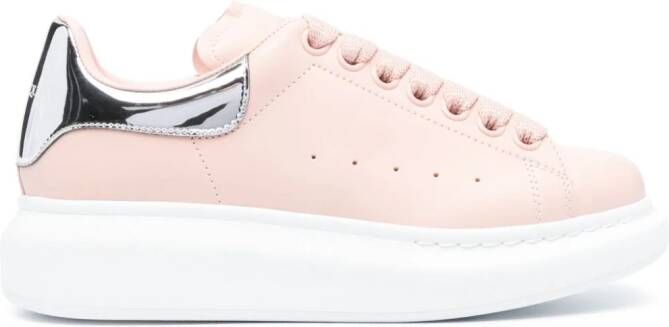 Alexander McQueen Oversized leather sneakers Pink