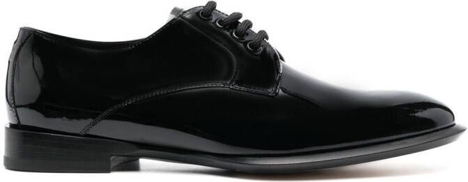 Alexander McQueen patent-leather Oxford shoes Black