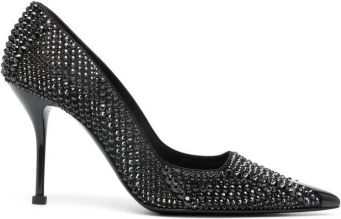Alexander McQueen Punk 90mm crystal-embellished pumps Black