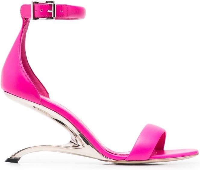 Alexander McQueen 80mm Arc leather sandals Pink