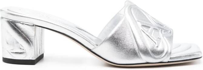 Alexander McQueen 60mm Seal sandals Silver