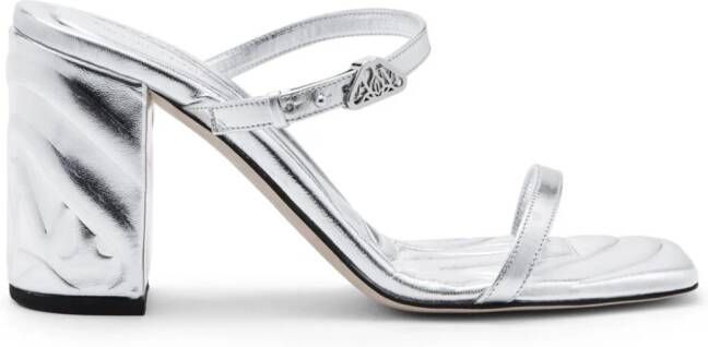 Alexander McQueen 85mm Seal sandals Silver
