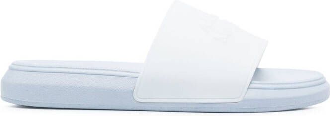 Alexander McQueen single-strap flat slides Blue