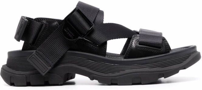 Alexander McQueen Tread flat sandals Black