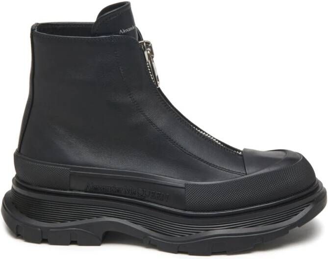 Alexander McQueen Tread Slick leather boots Black