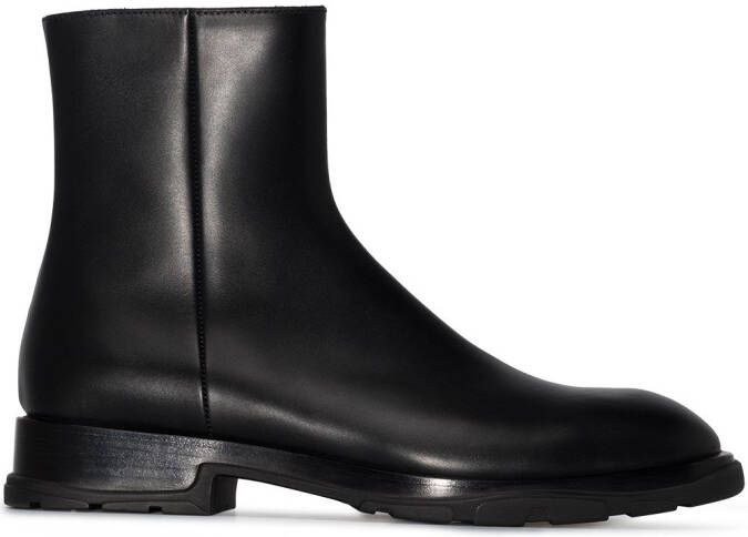 Alexander McQueen zip-up ankle boots Black