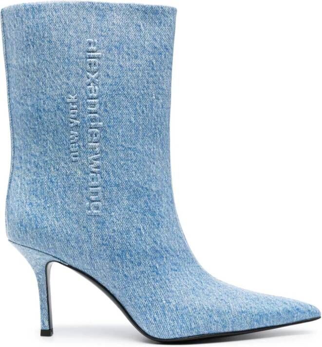 Alexander Wang Delphine 90mm denim boots Blue