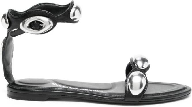 Alexander Wang dome leather sandals Black