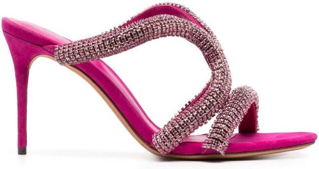 Alexandre Birman crystal-embellished 85mm sandals Pink