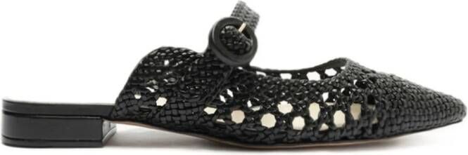 Alexandre Birman Dallas interwoven leather mules Black