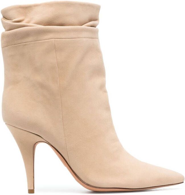 Alexandre Birman gathered leather boots Neutrals
