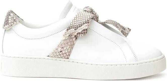 Alexandre Birman Jungle snake-trimmed sneakers White
