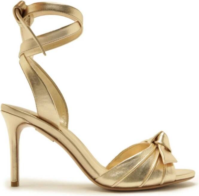 Alexandre Birman 85mm New Clarita leather sandals Gold
