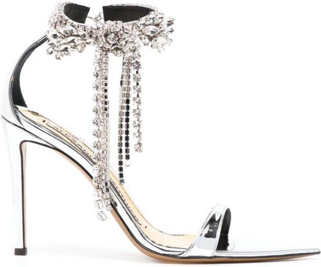 Alexandre Vauthier 100mm crystal-embellished pumps Silver