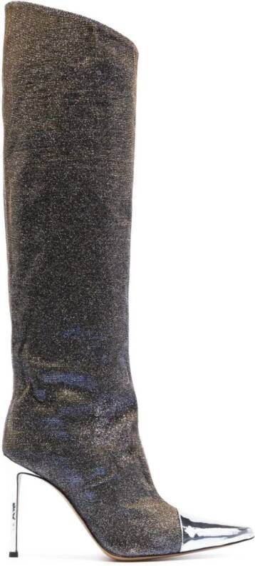 Alexandre Vauthier Alex 100mm pointed-toe boots Silver