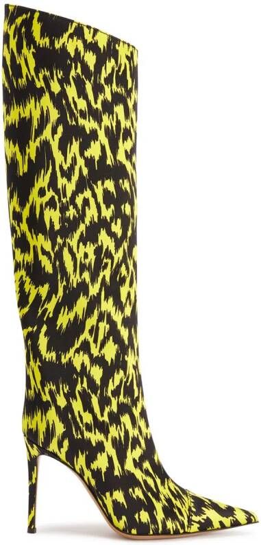 Alexandre Vauthier Alex 110mm graphic-print boots Black