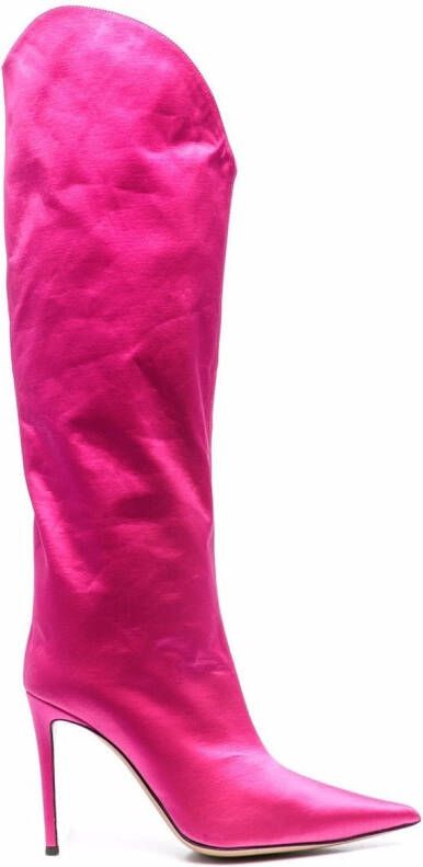 Alexandre Vauthier Alex satin boots Pink