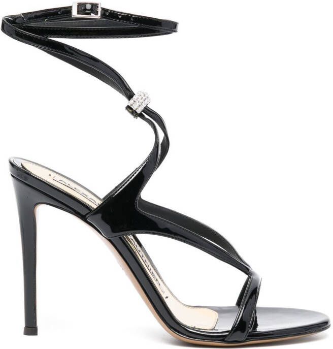 Alexandre Vauthier 100mm crystal-embellished sandals Black