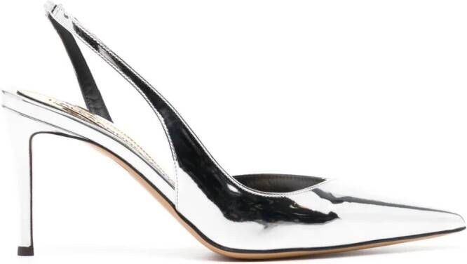 Alexandre Vauthier metallic-effect 80mm leather pumps
