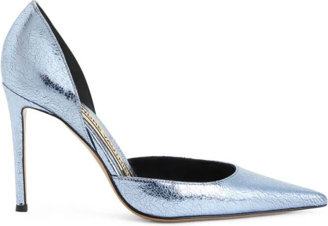 Alexandre Vauthier metallic-effect leather pumps Blue