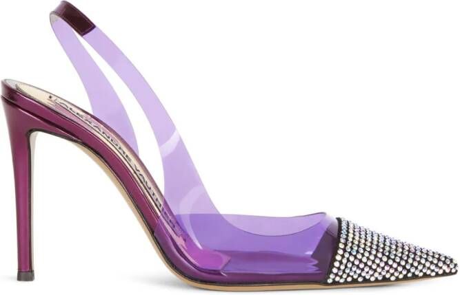 Alexandre Vauthier Amber Ghost 105mm slingback pumps Purple