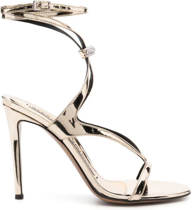 Alexandre Vauthier Smila 110mm leather sandals Gold