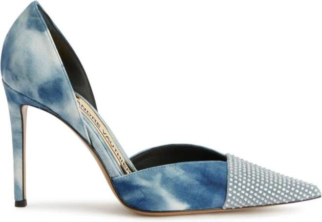 Alexandre Vauthier tie-dye pattern 105mm pumps Blue
