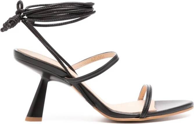 ALOHAS Kendra 65mm leather sandals Black