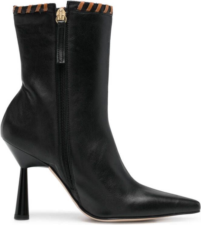 ALOHAS Leo 120mm leather ankle boots Black