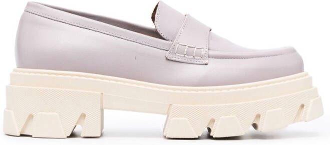 ALOHAS Trailblazer 55mm leather loafers Purple