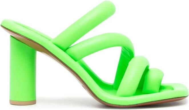 AMBUSH 90mm padded leather sandals Green