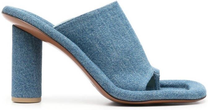 AMBUSH Cushion denim-lined sandals Blue