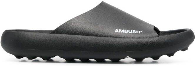 AMBUSH logo-print slide sandals Black