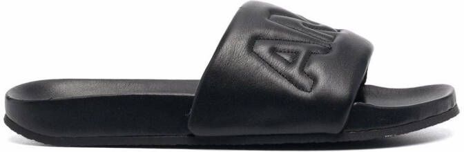 AMBUSH logo-quilted slides Black