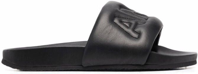 AMBUSH logo-quilted slides Black