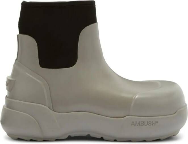 AMBUSH square-toe ankle boots Grey