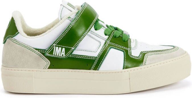 AMI Alexandre Mattiussi Green & White Ami Arcade Sneakers - Picture 3