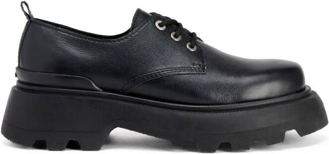 AMI Paris lace-up leather loafers Black