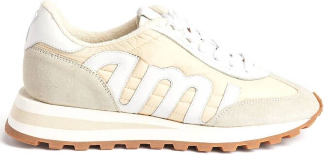 AMI Alexandre Mattiussi Beige & Off-White Ami de Cœur Rush Sneakers - Picture 5