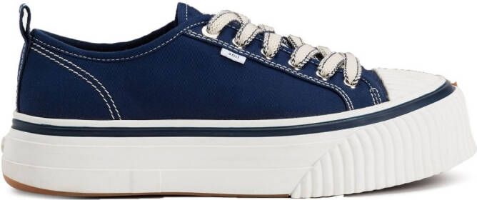 AMI Paris platform lace-up low-top sneakers Blue