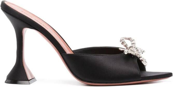 Amina Muaddi 95mm Rosie crystal-embellished sandals Black