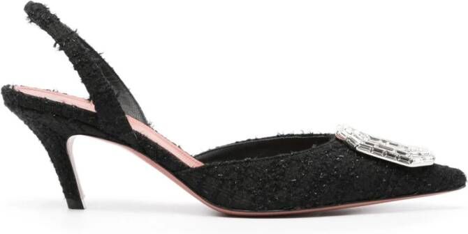 Amina Muaddi Camelia 105mm crystal-buckle pumps Black