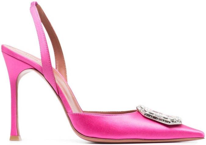Amina Muaddi Camelia 105mm slingback pumps Pink